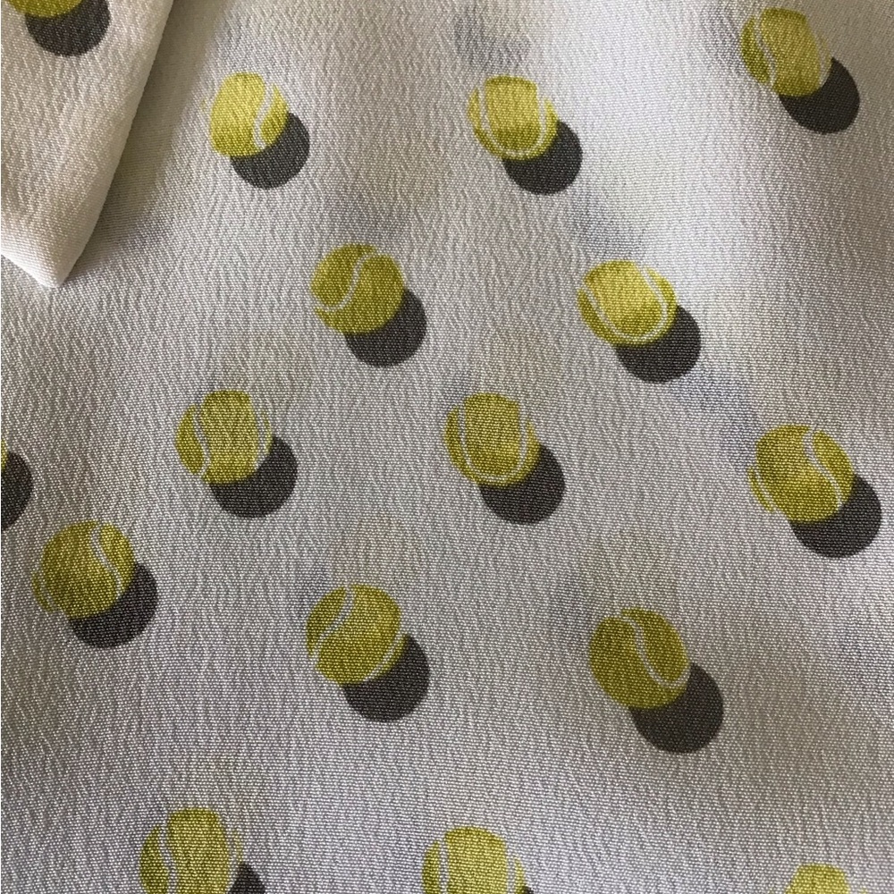 NWT - EQUIPMENT 100% Silk Femme Top - Size S, tennis ball print, sleeveless. - Picture 2 of 7